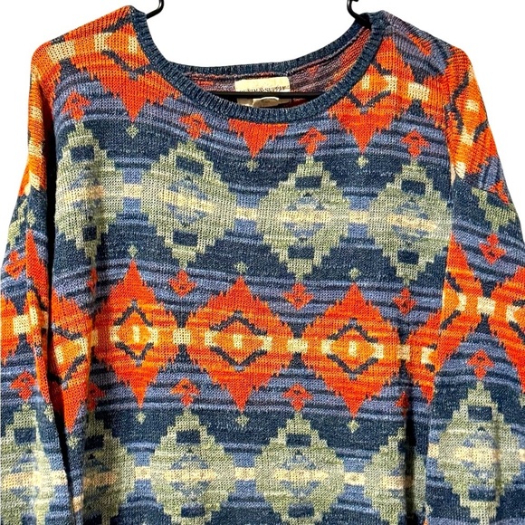 Denim & Supply Ralph Lauren Southwest Aztec Knit Sweater Sz M Boho Western - Picture 2 of 8